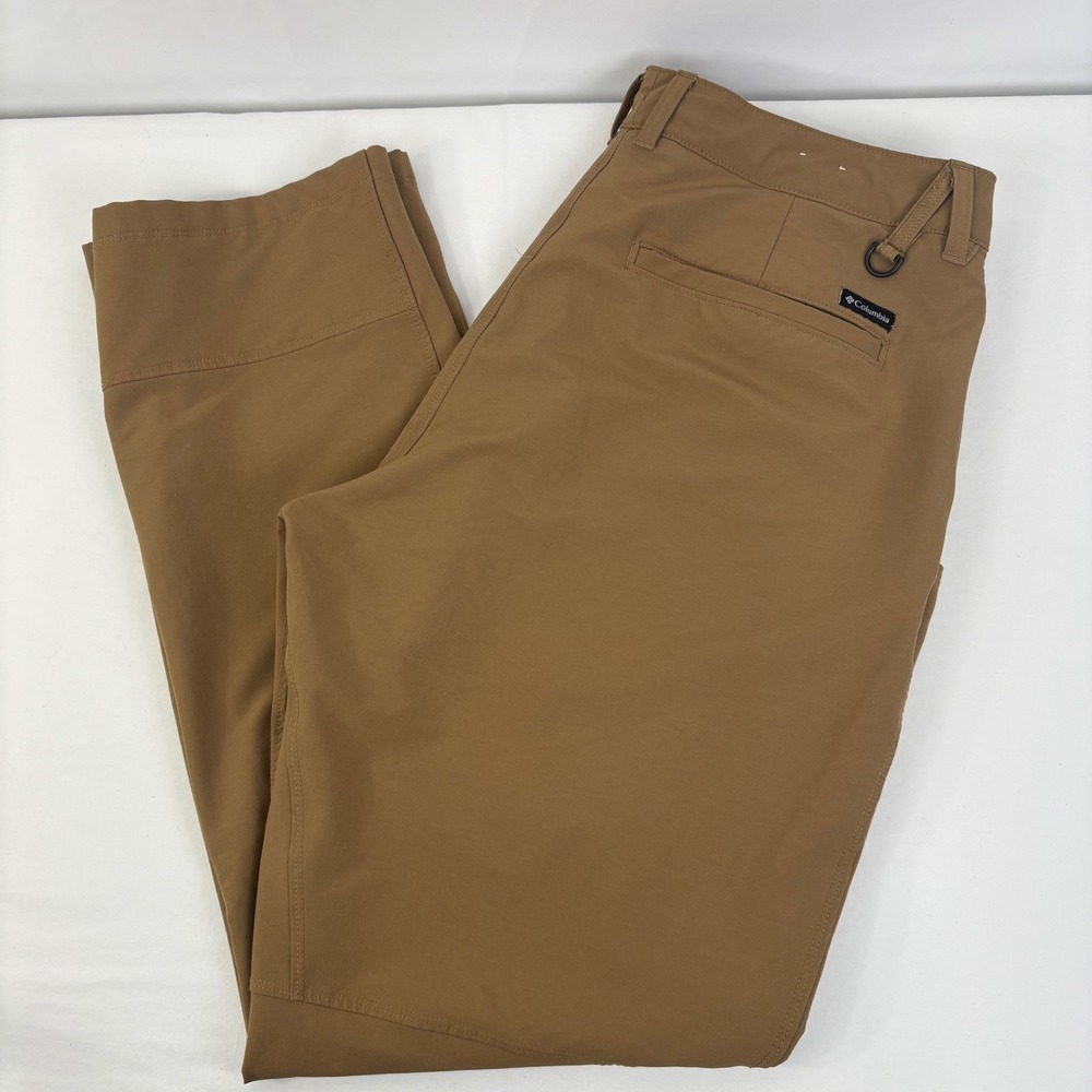 Columbia Men's Landroamer Pants Brown Delta Utility Hiking Stretch 36x32 (36x31)